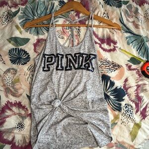 Y2K PINK Victoria's Secret Heathered Tank Top